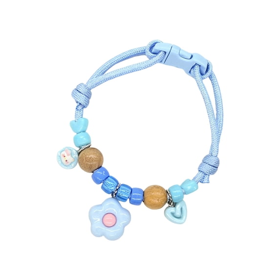 Pet Collar with Safety Buckle Vibrant Adjustable Beaded Collars for Cats and Puppy Dogs Cute Necklace with Charm Pendant for Small Kitten Puppy Girl Dog XL