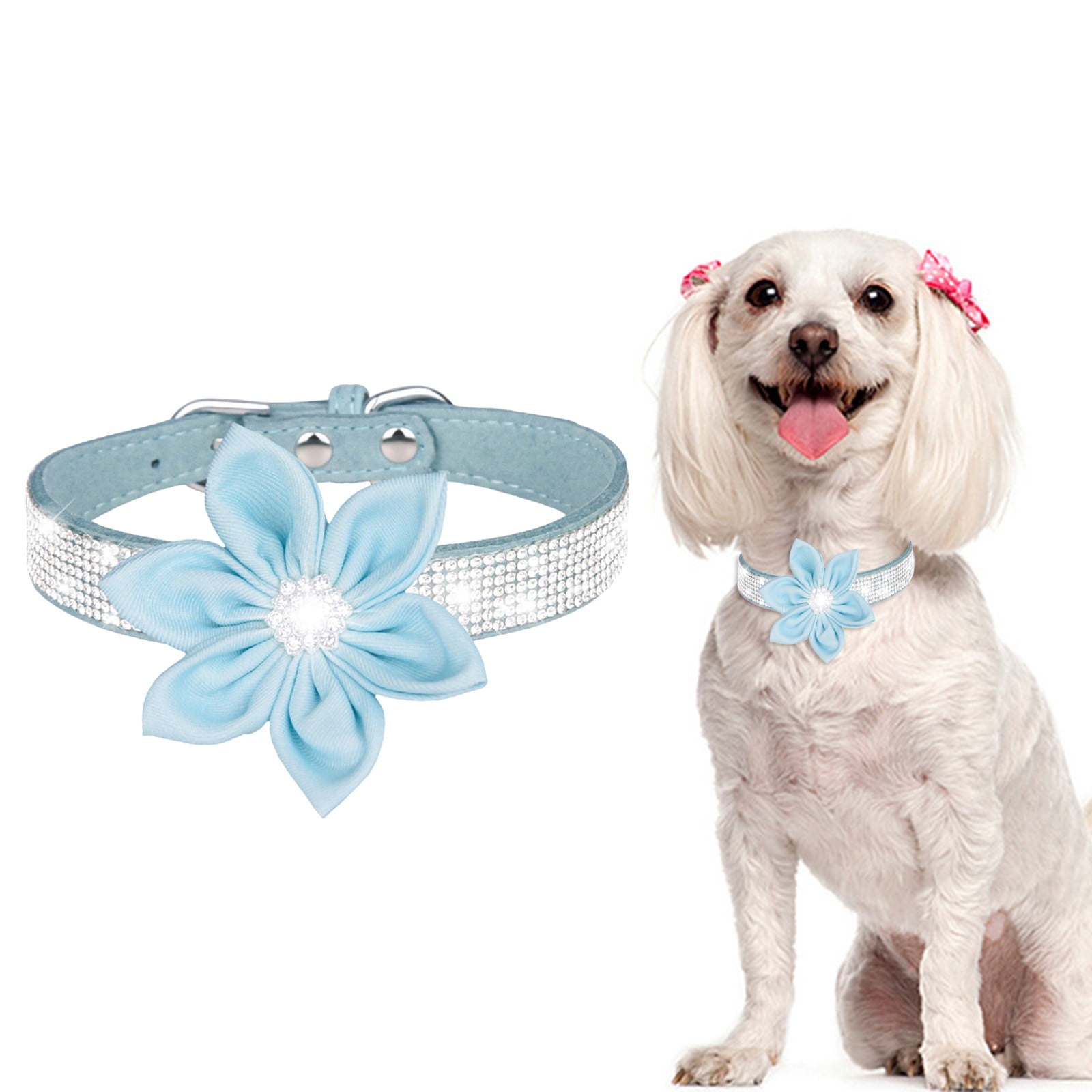 Pet Collar Shiny Rhinestones Dog Collar Small And Medium Sized Dog