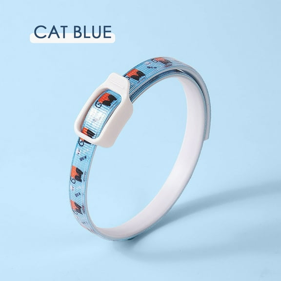 Pet Collar for Cats and Dogs with Oils Adjustable Washable Long Lasting Secure Serrated Buckle Suitable for Indoor Outdoor Use