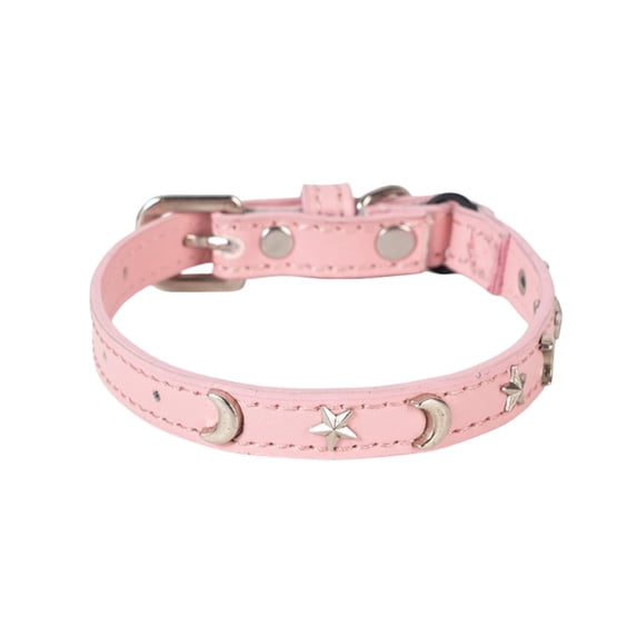 Pet Collars for Cats Adjustable Elastic Band Cat Collar with Star Moon Design and Safe Buckle for Small to Large Cats Sizing 8- Inches Indoor/Outdoor Use
