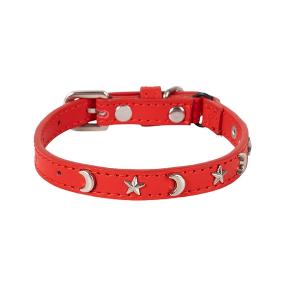 Cat Collar with Elastic Breakaway Buckle for Boys Girls Small Large Cats Star Moon Adjustable Design Puppy Dogs Indoor Outdoor Use