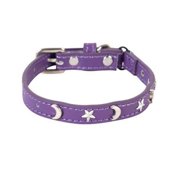 Pet Collars for Cats - Adjustable Elastic Band Star Moon Design with Buckle Suitable for Small to Large Cats 8-12 Inches Everyday Wear Indoor Outdoor Use