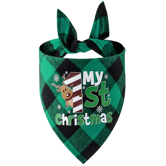 Pet Collars Christmas Dog Bandana Classic Triangle Print Holiday Accessories for Ideal for Small to Large Dogs and Cats
