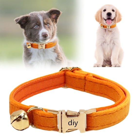 Pet Collars - Colored Velvet Cat Collar with Optional Tie and Customized Engraving for Small to Large Cats (Light Gold Buckle)# end start#s# velvet construction offers a soft and cozy fit for cats of