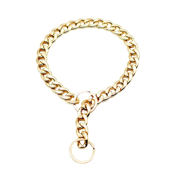Pet Collars Dog Accessories Gold Plated Metal Necklace for Small and Medium Dogs Punk Style Chain Collar Wearable Fashion Design