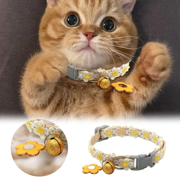 Pet Collars for Cats Breakaway Pendant Adjustable Neck Ring Safe Easy Fit Stylish for Small Cats Party Accessory