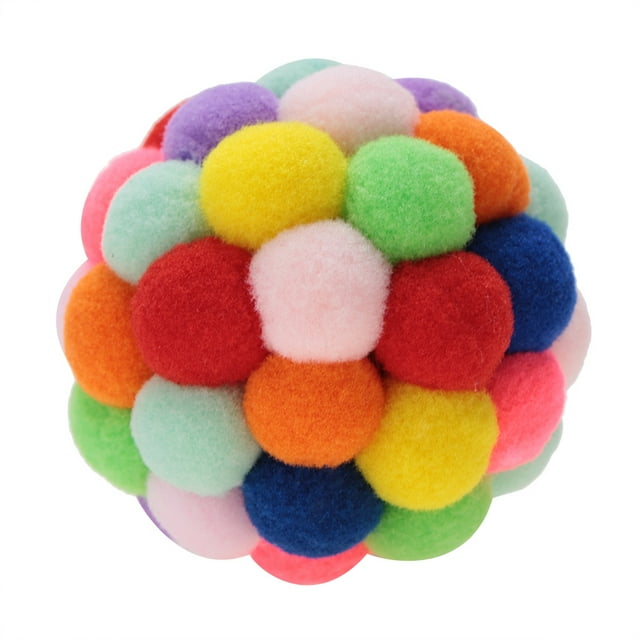 Pet Colorful Plush Toy Playing Ball Dog Puppy Cat Exercise Interactive