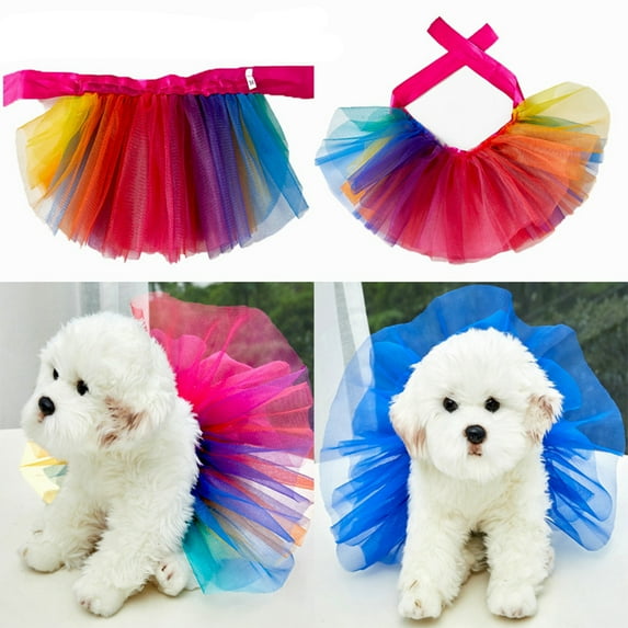 Pet Colorful Tutu Skirt Cute Birthday Dresses Costume Pet Supplies For Large Medium Small Dogs Cats