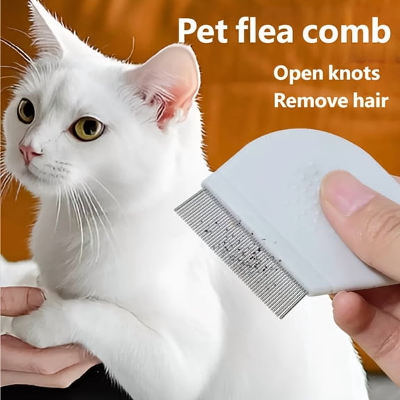 Pet Comb, Cat Dog Universal Flea Comb| Knot Removal, Floating Hair, Lice Removal, Needle Comb, Dense Teeth, Efficient Durable, Thermoplastic Polyurethane Material