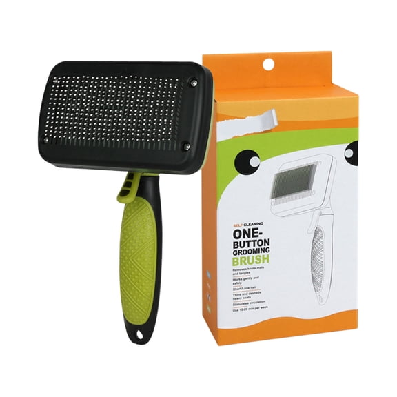 Pet Comb, Dog and Cat Automatic Hair Comb, Hair Removal Self Cleaning Needle Comb, One Button Self-Cleaning Hair Removal Design, Untangling and Removing Floating Hair in One