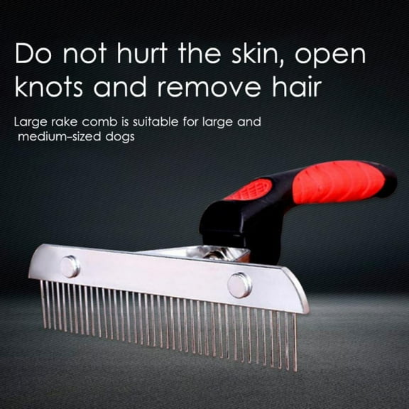 Pet Comb Extra-Large Rake Comb Grooming Brush Deshedding Tool Beauty Comb for Large Dogs Golden Retriever Husky German Shepherd