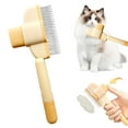 thumbnail image 1 of Pet Comb For Dogs And Cats With Release Button Cat Grooming Comb With Long And Short Stainless Round Teeth Cat Comb For Removing Matted Knots & Loose, 1 of 7
