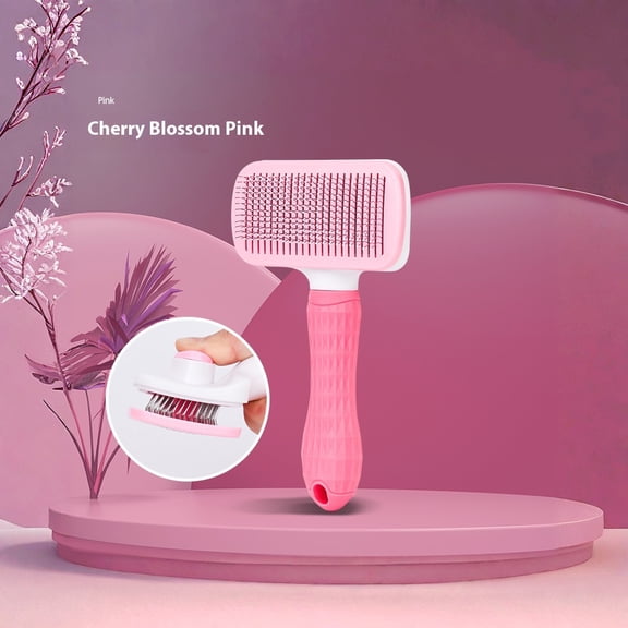 Unbranded QW Self-Cleaning Deshedding Tools for Dogs & Cats, Pink