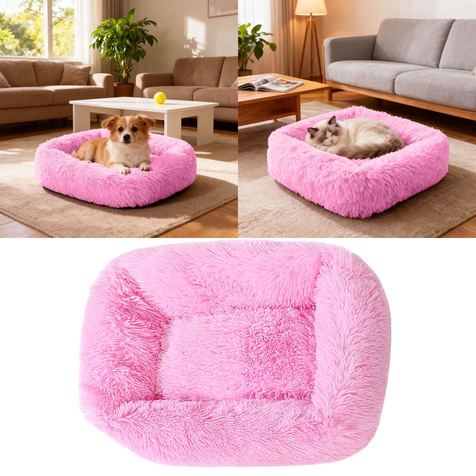 Pet Comfort for Cats and Dogs Calming Self-Warming Cushion - Indoor Outdoor Pet Bed with Easy Care Fabric and Cozy Support