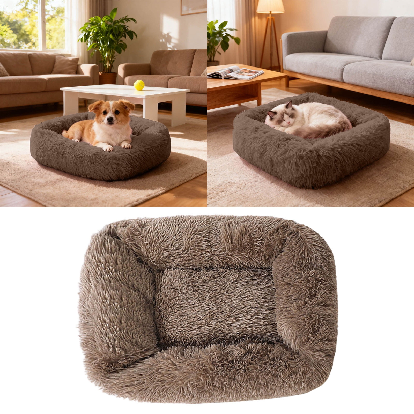 Pet Comfort for Cats and Dogs Calming Self-Warming Cushion - Indoor Outdoor Pet Bed with Easy Care Fabric and Cozy Support