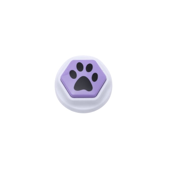Pet Communication Button, Purple Interactive Paw Design, 1 Pack Recordable Dog Training Talking Button, for Pet Interactive Intelligence Training Speech Communication Game at Home