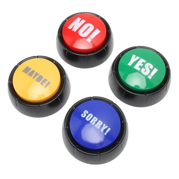 Pet Communication Buttons, 4 Pre,Set Sounds For Dog Cat Training, ABS, Easy Use