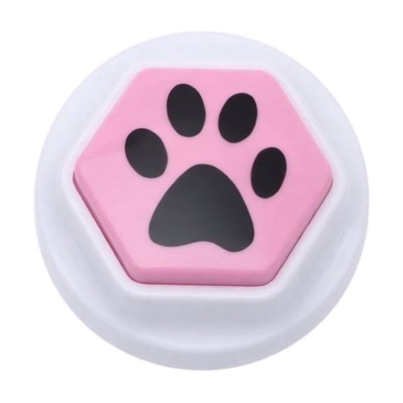 Pet Communication Buttons, Talking Training Tool Interactive Educational Buzzer Sound Recording Device Speech Learning Accessory Enhances Bond Relationship Dogs._Pink