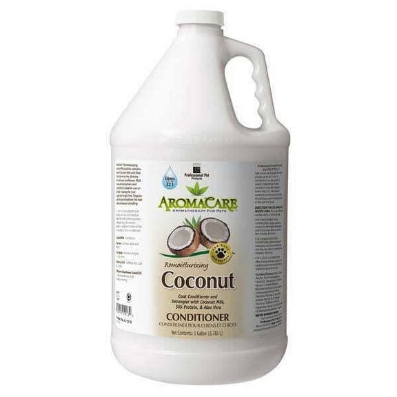 Pet Conditioner Reduce Shedding Dog Cat Coconut Milk Aloe Concentrate 1 Gallon