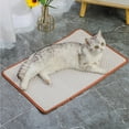thumbnail image 1 of Pet Cool Mat Ice Silk Cushion, Summer Dog Cooling Mat Washable Self Cool Pad for Crate, Bed, Indoor & Outdoor Floor, Car Seats 23.6x15.7 Inch Brown, 1 of 3