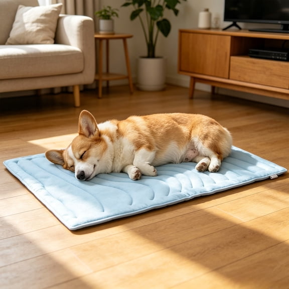 Pet Cooling Chilling Mat, Breathable Heat Dissipation Fabric, Dual Season Temperature Control Pad, Non Slip Washable Scratch Resistant Sleeping Bed for Dog Cat Indoor Crate Sofa Summer Rest Decor