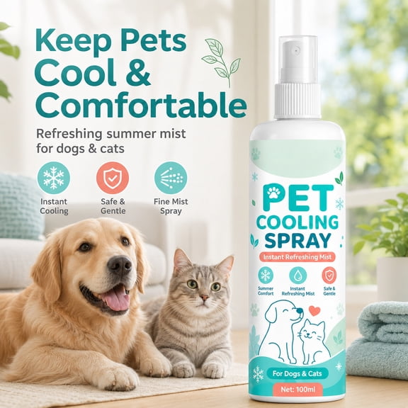 Pet Cooling, Cooling for Dogs and Cats, Instant Pet Cool, Gentle Mist for Summer Pet Comfort, Pet Heat Relief, 6X2X2 In, 1 Pack