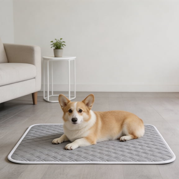 Pet Cooling Mat 17x13 Inch, Self-Chilling Gel Pad for Dogs Cats, No Ice Water Needed, Compact Summer Chair Mat, Indoor Outdoor