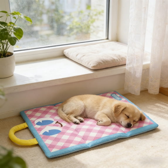 Pet Cooling Mat 22 Inch Cooling Pad for Small Cats Dogs Under 5 Lb Summer Sleeping Bed Crate Sofa Car Travel Indoor Outdoor Washable Breathable Portable Chill Pad Home Daily Comfort Pad Daily Use