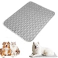 thumbnail image 1 of Pet Cooling Mat 90×70cm Self Cooling Pad Ice Silk Breathable Dog Cat Cooling Bed Summer Large Pet Cooling Blanket Washable Anti-Slip Indoor Outdoor Crate Sofa Use Grey, 1 of 9