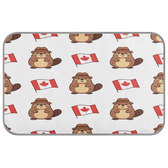 Pet Cooling Mat Breathable Ice Silk Dog Cooling Pad Foldable Summer Sleeping Mat Canadian Beaver for Dogs & Cats,27.6×22in