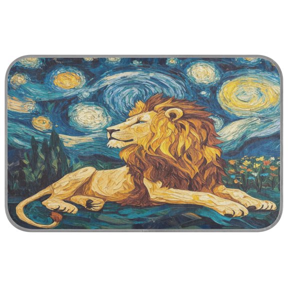Pet Cooling Mat Breathable Ice Silk Dog Cooling Pad Foldable Summer Sleeping Mat Golden Lion King for Dogs & Cats,27.6×22in