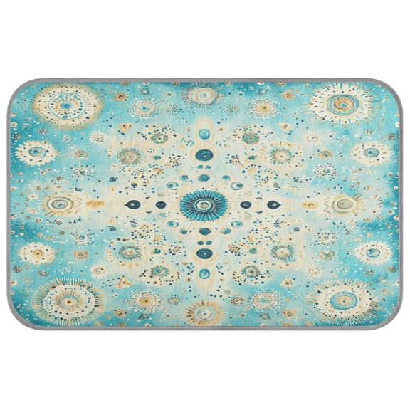 Pet Cooling Mat Breathable Ice Silk Dog Cooling Pad Foldable Summer Sleeping Mat Moroccan Style Pattern for Dogs & Cats,27.6×22in