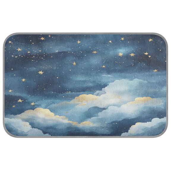 Pet Cooling Mat Breathable Ice Silk Dog Cooling Pad Foldable Summer Sleeping Mat Nice Starry Sky for Dogs & Cats,27.6×22in