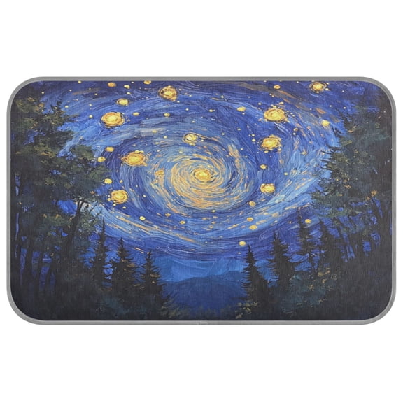 Pet Cooling Mat Breathable Ice Silk Dog Cooling Pad Foldable Summer Sleeping Mat Starry Night Sky for Dogs & Cats,27.6×22in