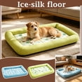 thumbnail image 1 of Pet Cooling Mat | Breathable Summer Cooling Pad for Dogs | Temperature Reducing Pet Bed for Cats and Small Dogs | Great Gift for Pet Owners | Green Cute Print Cooling Dog Bed, 1 of 7
