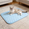 thumbnail image 1 of Pet Cooling Mat Cloth Summer Sleeping Pad Foldable Cool Bed for Cats Dogs Crate Sofa Car Travel Indoor Outdoor Washable Breathable Portable Chill Pad Home Summer Relief Travel Rest Pad Cozy Chill Pad, 1 of 6