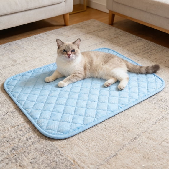 Pet Cooling Mat Cloth Summer Sleeping Pad Foldable Cool Bed for Cats Dogs Crate Sofa Car Travel Indoor Outdoor Washable Breathable Portable Chill Pad Home Summer Relief Travel Rest Pad Cozy Chill Pad