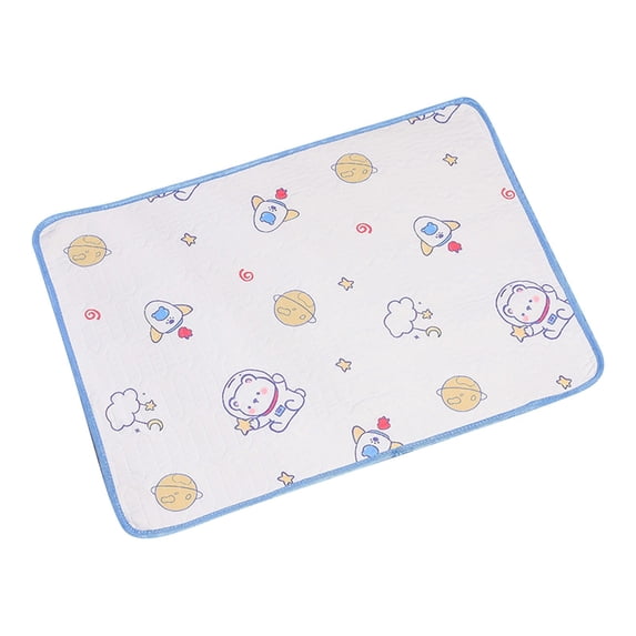 Pet Cooling Mat for Dogs Cats Cartoon Print Breathable Cool Touch Heat Relief Summer Sleeping Pad Non-slip Back Machine Washable Cool Cushion Indoor Outdoor Use,20*16inch,Light Gray