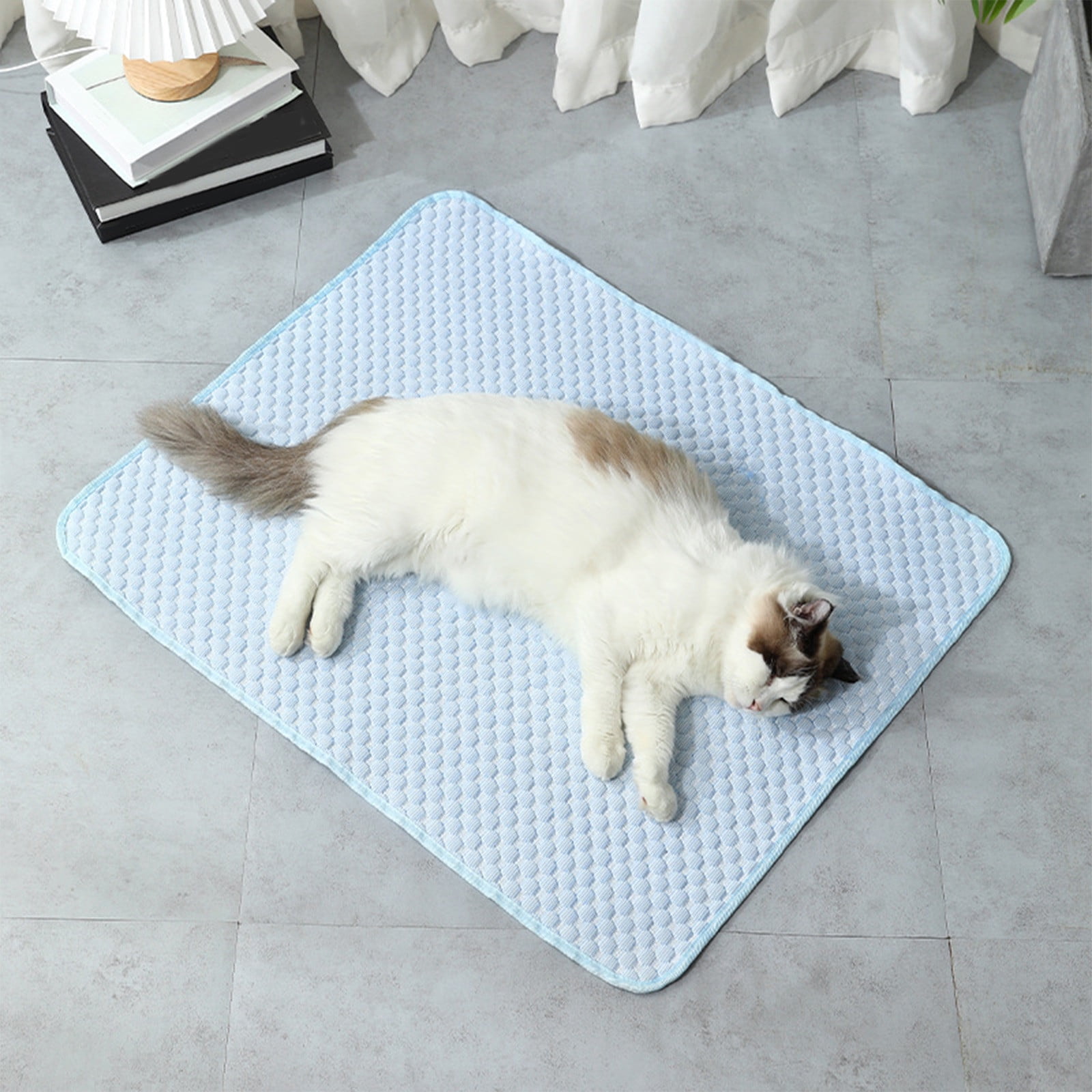 Pet Cooling Mat For Dogs & Cats - Non-Gel Self-Cooling Pad For Summer, Sofa, Car Seat (Small, Pink) - Rabbit & Small Animal Safe
