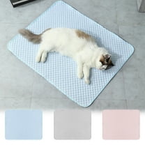 Pet Cooling Mat for Dogs & Cats, Large 30x21 Ice Silk Gel Pad, Non-Toxic & Chew-Resistant for Heat Relief, Perfect for Kennels, Crates & Indoor Use During Summer FAJHHA | Blue