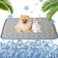 thumbnail image 1 of Pet Cooling Mat for Dogs and Cats, Self Cooling Pad for Summer, Ice Silk Non Slip Mat for Kennel Sofa and Floor, Portable Washable Pet Cooler Blanket, Indoor Outdoor Use （Gray）, 1 of 7