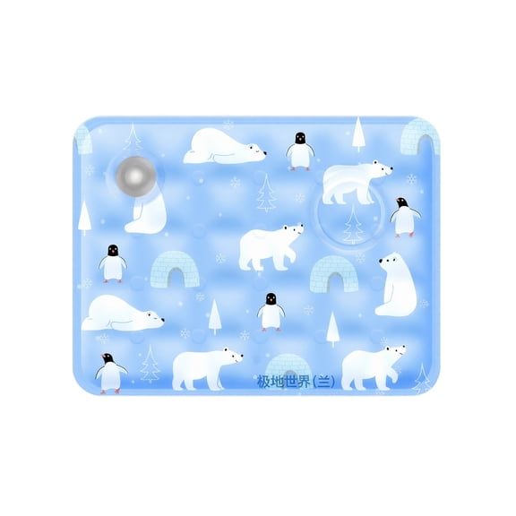 Pet Cooling Mat Gel Summer Chill Pad Polar World Blue 11.8 x 15.7 Inch S Size Single Pack Non-Toxic Waterproof Cold Sleep Bed for Dogs Cats Rabbits Kennel Crate Floor Car Seat Use