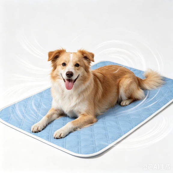 Pet Cooling Mat, Grid Quilted Breathable Ice Cool Sleeping Pad for Dogs & Cats, Summer Heat Relief Washable Pet Cool Bed Mat