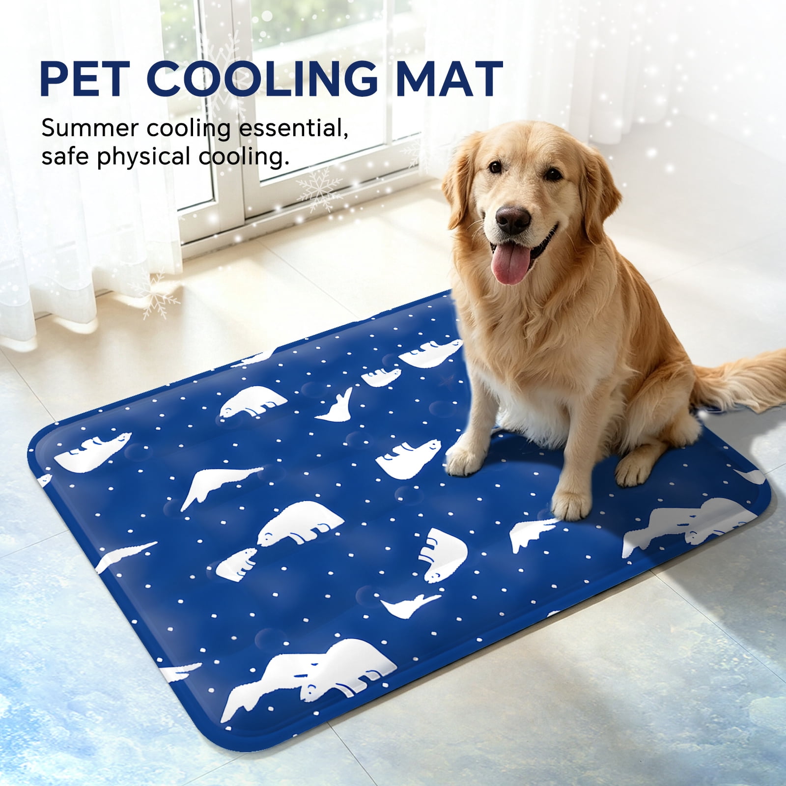 Pet Cooling Mat, Instant Cool Gel Pad for Dogs & Cats, Summer Instant Chill No Refrigeration, Portable Reusable Sleeping Bed (70*120cm/27.56*47.24in)