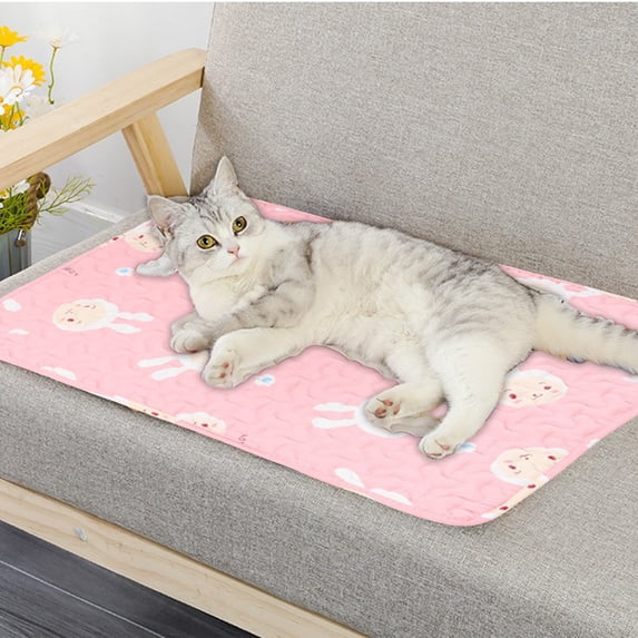 Pet Cooling Mat, Reusable Water Absorbent Washable Dog Cat Pee Pad, Non-Slip Quilted Sleeping Cushion for Small Medium Dogs Cats Kittens Puppies, Indoor Crate Sofa Floor Training Pet Blanket
