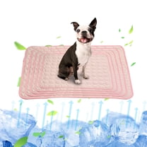 Pet Cooling Mat, Summer Pet Ice Mat Dog Mat Ice Silk Mat Cool Mat Pet Supplies, Cooling Mat for Dogs Large(A,Pink, 11.8x15.7in)