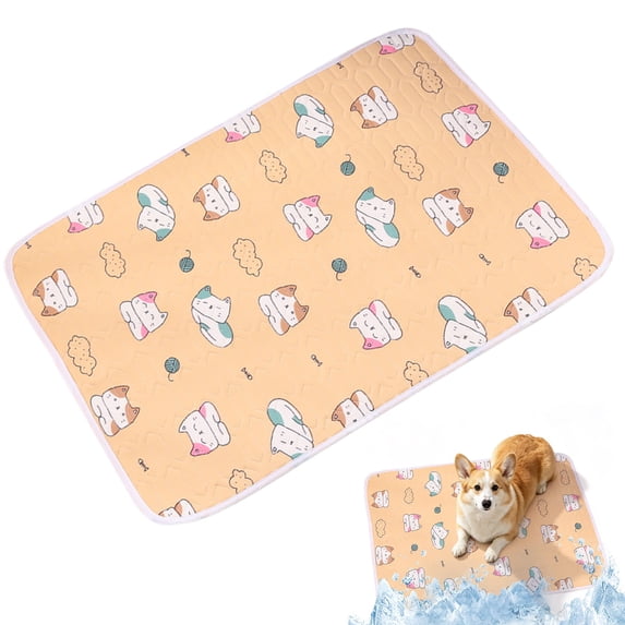 Pet Cooling Mat for Cats – Large Ice Blanket with Non-Slip Base, Double-Sided Breathable, Portable & Washable for Indoor Outdoor Use