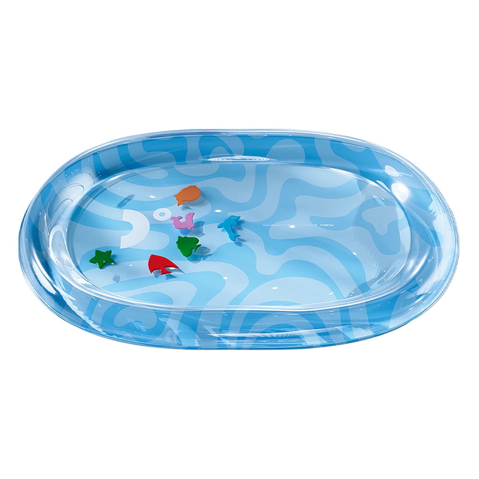 Pet Cooling Pad for Dogs & Cats Thick Waterproof Stain-Resistant Water Mat with Sensory Floating Fish Interactive Play Mat for Summer Indoor Outdoor Travel Use