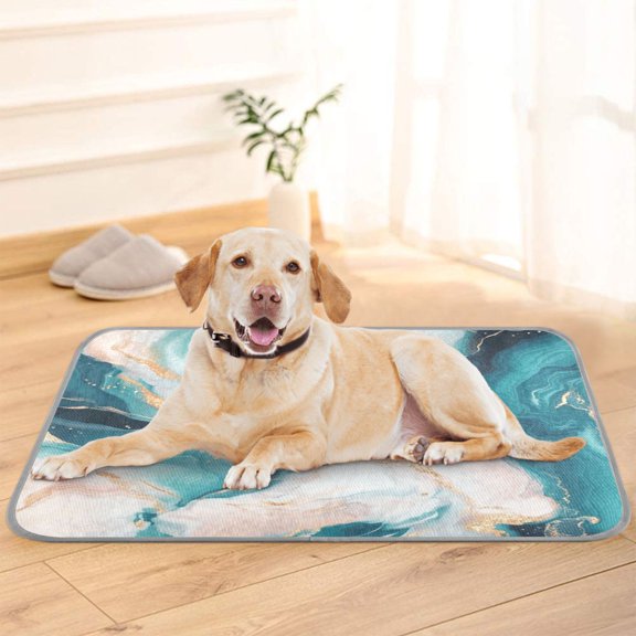 Pet Cooling Pad Foldable Self Cooling Mat Breathable Pet Cushion Sleep Pad for Dogs and Cats Abstract Marble Pattern S