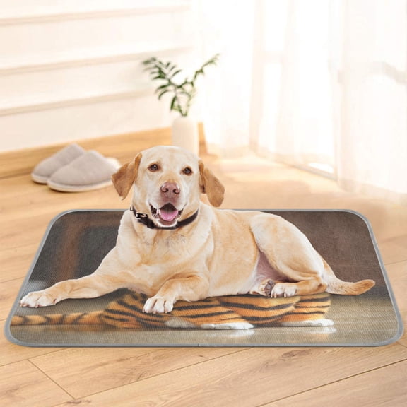 Pet Cooling Pad Foldable Self Cooling Mat Breathable Pet Cushion Sleep Pad for Dogs and Cats Cat in Leopard Print M
